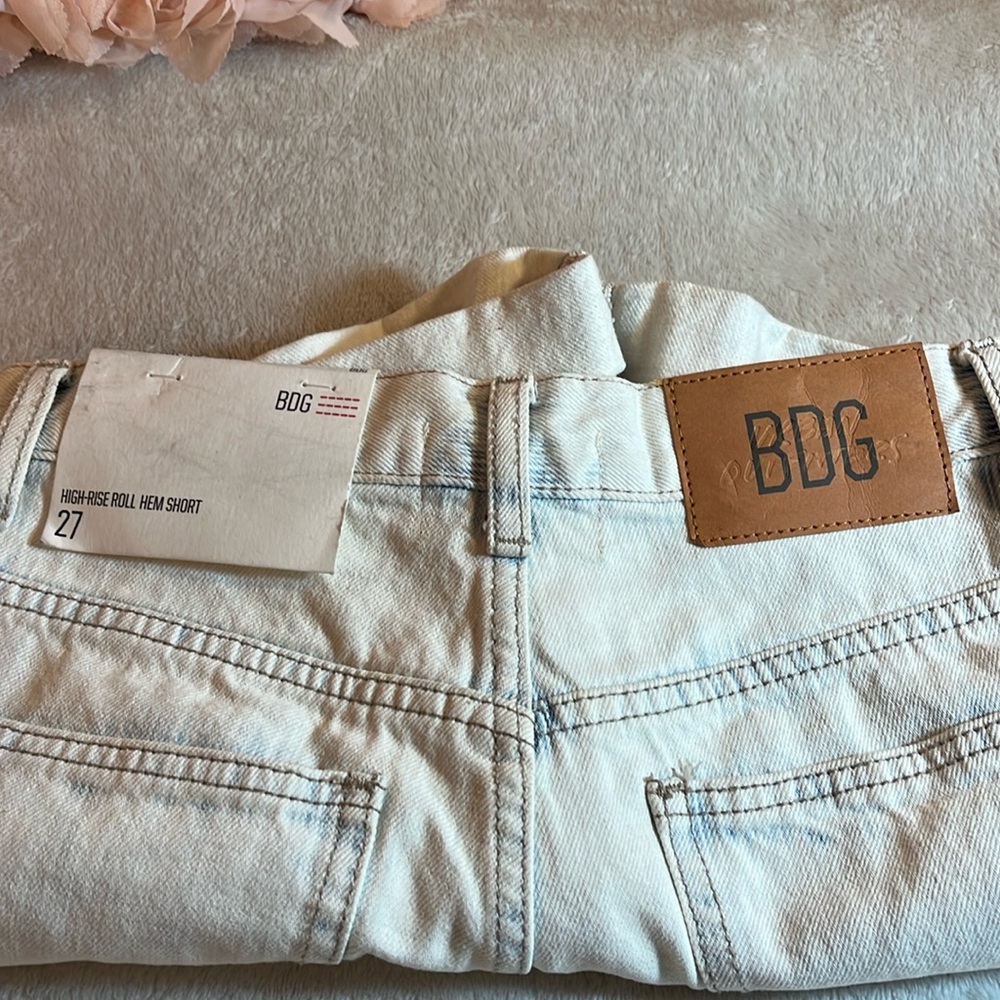BDG high- rise roll hem shorts